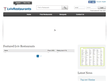 Tablet Screenshot of lvivrestaurants.com